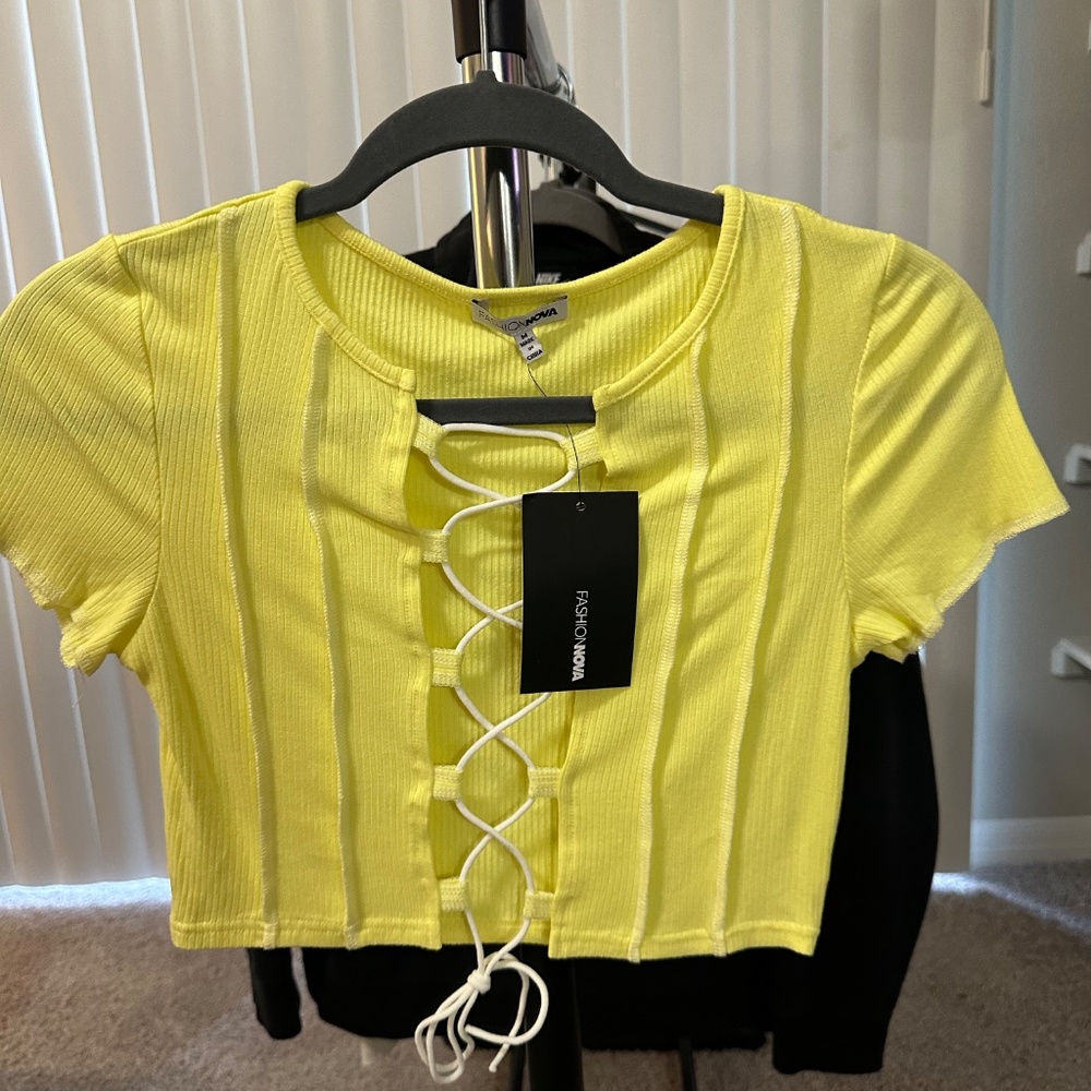 Cropped Cut Out FashionNova Shirt